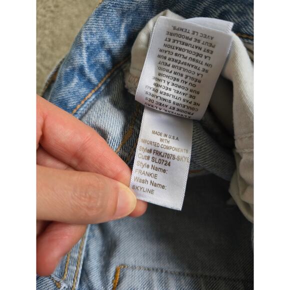 SLVRLAKE Frankie‎ Jeans in Skyline Light Wash Denim Raw Hem Size 26 - Picture 5 of 5